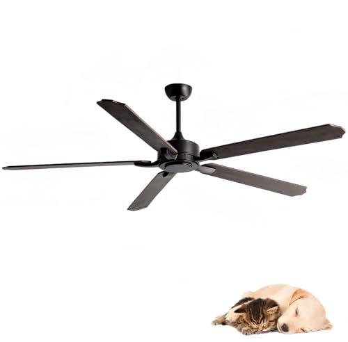 GZDXBF Ventilador De Techo Sin Luz - Ventilador Industrial De 152 Cm, Reversible Y Silencioso - Uso Interior/Exterior