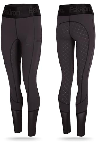 Eskadron Riding Tight Reithose | Sommerreithose leicht & atmungsaktiv | Reitleggings mit Grip | Reitsport-Hosen für Damen | Reitleggins mit Handy-Taschen | Elastische Reiterhose