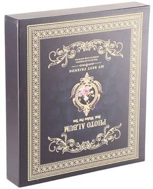 Álbum de Fotos con Capacidad para 500 Fotos Cubierta de Cartón Tipo Inserción de Alta Capacidad para Recuerdos Especiales, Elegante y Duradera (Azul marino)