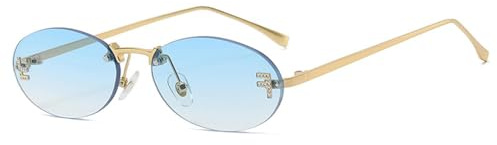 JRLLFD Randlose Sonnenbrille für Herren und Damen, Brillengestelle aus Legierung (Einheitsgröße/5)