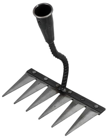 Toddmomy Rastrello Ergonomico Acciaio Carbonio Rake Multifunzionale Per Giardinaggio e Diserbo Strumento Di Giardinaggio Resistente Per Terreni e Prati Facile Da Usare