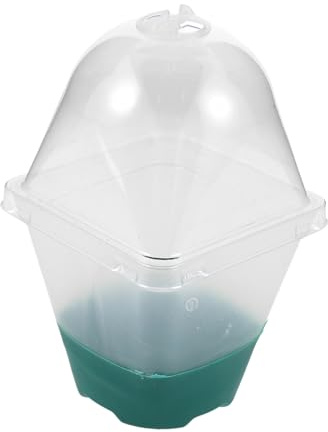 TOYANDONA Maceta para Plantas con Tapa Maceta Transparente para Invernadero para de Suculentas y Plantas Reutilizable y Ligera con Orificios de Drenaje para Ventilación