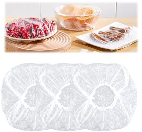100Pcs Bowl Covers Bread Proofing Cover Stretchable Plastic Shower Caps for Sourdough Bread Reusable Sourdough Essentials Elastic Breads Baking Supplies BPA Free Food Grade for Storage Containers