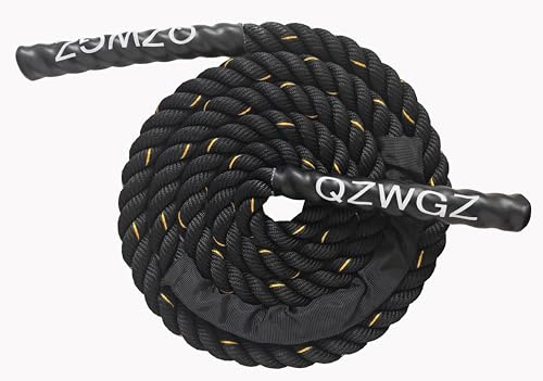 QZWGZ Corde à sauter lourde pour adulte pour le fitness et le renforcement musculaire, 300 cm de long, 1,2 kg, corde à sauter lourde pour l'entraînement, la salle de gym, l'entraînement en force et en