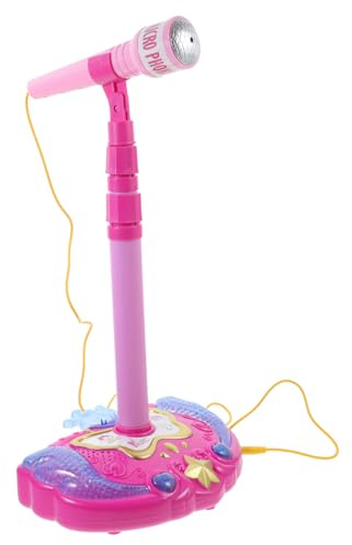 VANZACK Microfono Giocattolo Rosa per Bambini, Educativo e Karaoke, in Plastica Elettronica, Promuove Creatività e Riconoscimento Colori, Regalo per Bambine