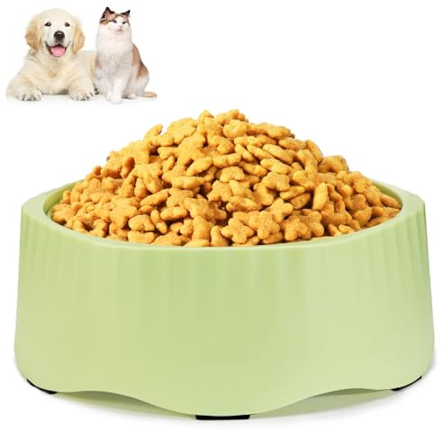 Zivacate Ciotola 2-in-1 Antiglutton per Cani & Gatti – Ciotola con Inserto Rotante contro la Gluttonia & il Gonfiore – Antiscivolo & Lavabile in Lavastoviglie – Verde