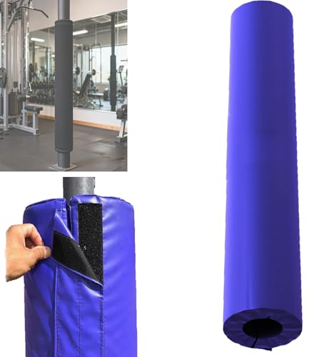 Basement Pole Padding, Pole-Dia 4in (Pole-Circ 12.6in) Collision Protection, H 6FT Waterproof & UV-Resistant, Blue Designed for Basement, All-Weather Support with Self-Adhesive Installation