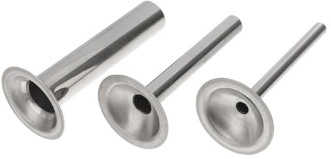 OFFIGAM Juego de 3 Embudos para Embutir Chorizos de Acero Inoxidable, Tubo de Llenado Seguro y Fácil de Limpiar, Adecuado para Tripas para Hacer Chorizos en Cocina Casera