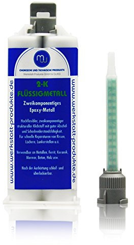 MW Flüssig Metall 2K Komponenten Stahl Reparatur Kleber Klebstoff 50g