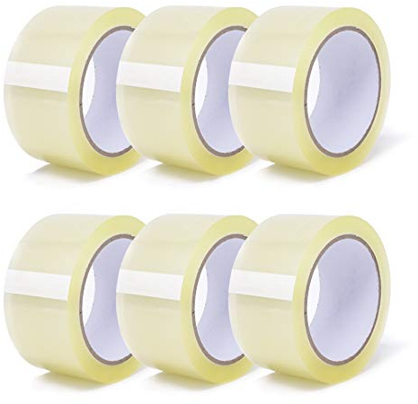 gws Paket-Klebeband Light PP leise, Verpackungsband geräuscharm abrollend | Länge: 66 m, Breite: 50 mm, Farbe: transparent (6 Rollen)
