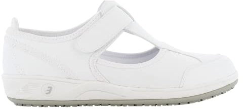 SAFETY JOGGER Arbeitsschuhe Damen Oxypas 41 EU Weiss - Camille - Leichter, Bequemer Sicherheitsschuh mit Klettverschluss, ideal für Pflege, Küche oder Innenbereich, rutschfest