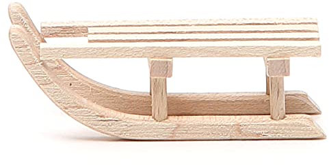 Schlitten aus Holz für Krippe 2x6,5x2,5cm