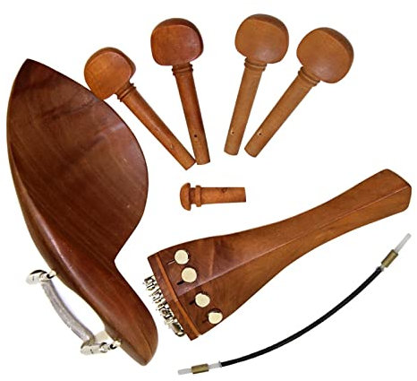 KERREY 4/4 Violine Teile Zubehör Jujube Holz Kinnhalter Saitenhalter Feinstimmer Stimmwirbel Tailgut Endpin Saiten Kit Geigen Zubehör Kit