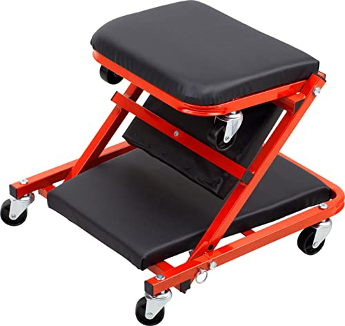 Meister Montage-Rollbrett 2 in 1 - Nutzbar als Werkstattliege & Rollhocker - Belastbar bis 150 kg - 6 Lenkrollen mit 360° Drehfunktion / Rollliege / Montageliege / Werkstatthocker / 8985900