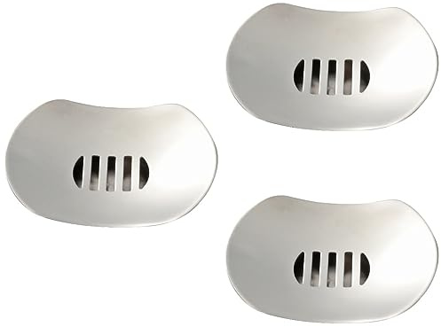 Alipis 3piezas Dispensador De Jabón De Acero Inoxidable Drenaje Doble para Baño y Diseño De Platillo Volador Organizador De Jabón Elegante y Fácil De Limpiar