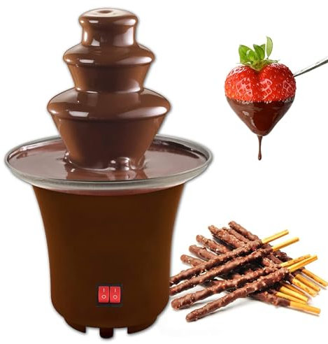 3 Tiers Electric Melting Machine, Chocolate Fondue Fountain, Cascading/Screw Conveyor, with Hot Melting Pot Base, Used for Heating Chocolate in Cake Shops/Hotels