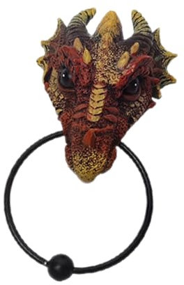 Türklopfer für Haustür, Kunstharz-Drache, klassische Wandskulptur
