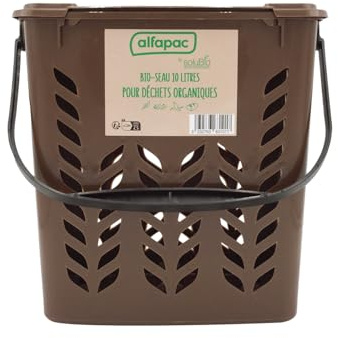 alfapac by Solubio - Poubelle à Compost de 10 litres pour déchets organiques
