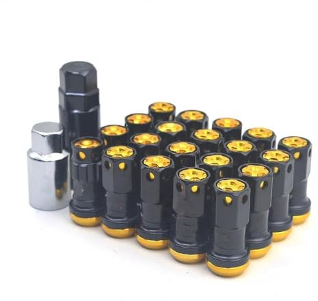 Stahl Auto Tuning Auto Radmuttern Schloss Feststellradschrauben Radmuttern M12x1.5 M12x1.25 20Stk 44mm Radnabenmuttern