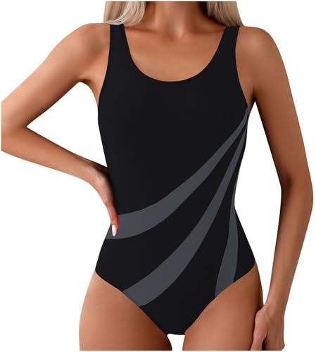 KUIH Women's One-Piece Swimsuits, One Piece Swimsuits for Women Swimwear with Bra Support Ladies Swimming Costumes Tummy Control Bathing Suit Sports Swimming Costume Full Coverage