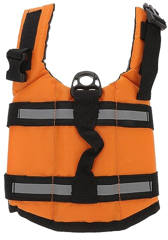 BUGUUYO Robuste Gewebe-hundeschwimmweste XXS Orange Mit Haltegriff D-Ring Atmungsaktive Rettungsweste Für Kleine Hunde Im Wassersport