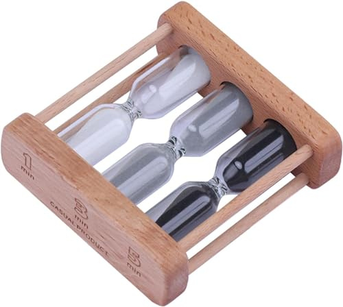 Creative Wooden 1/3/5 Minute Sand Glass Hourglass Timer Clock Home Decor Kitchen Tools Gift for Childern Simple Style Timers Kitchen Utensils and Gadgets