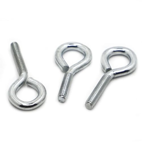 TXLEAPEY Viti ad Occhiello in Acciaio zincato, Gancio Chiuso con Vite ad Anello, bullone ad Occhiello di Sollevamento(40mm,M4 10pcs)