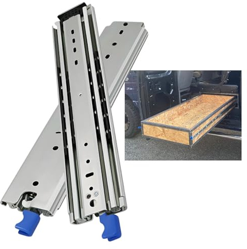 Schubladenauszug Schwerlast Edelstahl, 250-2000 mm Kugelführung Mit Verriegelungsfunktion, Schubladenauszüge Vollauszug, Schubladenschienen Tragkraft 220 Kg, 1 Paar(1700mm)