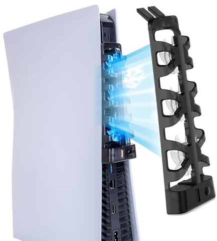Cooling Fan for PS5 with LED Lights USB 2.0 High-Speed (Disc & Digital)