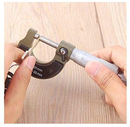 micrómetro, 0-25 mm de 0.01 mm Herramienta de micrómetro métrico con metal for la herramienta de calibre mecanista