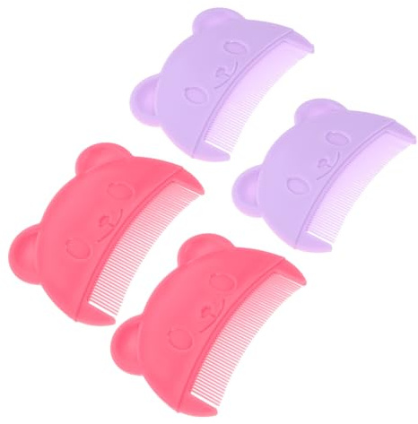 LIFKOME 4pcs Comb Cute Boy Girl Hair Comb Scalp for Newborn Hair Care Tool for Bath Grooming Kit Brush