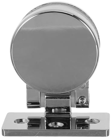 NUOBESTY Cerniere per Porte Doccia in Vetro in Lega di Zinco 180° Rotazione Regolare Morsetti Rotondi per Vetro Box Doccia Ferramenta Bagno e Mobili