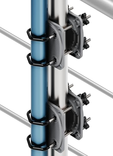 4smile Sonnenschirmhalter Balkongeländer SunnyEasy 2.0, 2er Set, Anthrazit | Funktionale Sonnenschirm Halterung Balkon, flexibel montierbar, Schirmhalterung Balkongeländer ersetzt Sonnenschirmständer