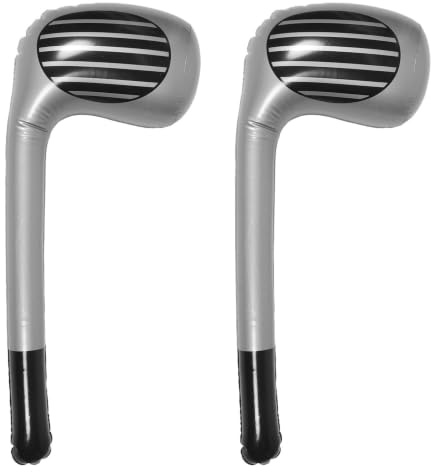 Lurrose Lot de 2 Clubs de Golf gonflables pour Enfants, Accessoire de fête Amusant, Jeu d'intérieur et d'extérieur idéal pour Les fêtes et Les activités en Maternelle.