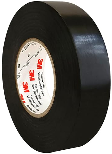 3M Temflex 165 Elektro-Isolierband selbstklebend schwarz, 19 mm x 25 m | Klebeband zum Isolieren, Reparieren und Bündeln aus PVC