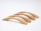 Set di 4 maniglie in legno di rovere verniciato incl. Viti - Maniglia in legno per cassetto - Lunghezza 17,5 cm, distanza fori 12,8 cm
