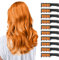 10 colores Hair Chalk Peines de Tiza de Colores para el Pelo Temporal Cabello Tiza No Tóxico Lavables para el Fiesta Navidad Cumpleaños y Cosplay Niñas y Niños Regalos(Naranja)