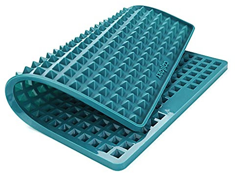 Collory Backmatte Silikon mit Pyramiden Noppen, Wiederverwendbare Backunterlage, Fett-Reduzierend Backen, Knusprig, Backform für Hundekekse, Hitzebeständig, Lebensmittelecht & (BPA-frei)