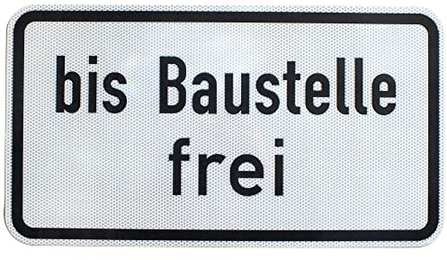 Original Verkehrszeichen RA2 Nr. 1028-31 Bis Baustelle frei 330 x 600 mm StVO RSA-21 RAL Straßenschild Baustellenschild Verkehrszeichen Verkehrsschilder Schild Schilder Straßenzeichen