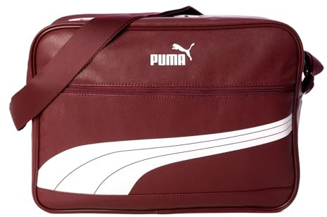 PUMA Unisex – Erwachsene Campus Reporter Retro umhängetasche (bordeaux/white)