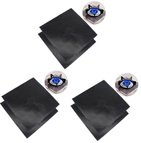 HOMSFOU Lot De 3 Feuilles De Antiadhésives Réutilisables Pour Four Plaque De Cuisson Trou Central Prédécoupé 2 Pièces X 3