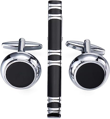 GZSLKSCD Krawattenklammern für Herren, Manschettenknöpfe, Krawattenklammern, Geschenke für Männer, Krawattenklammern, Manschettenknöpfe, Krawattenklammer-Set, Herrenschmuck (Farben: 8) (28)