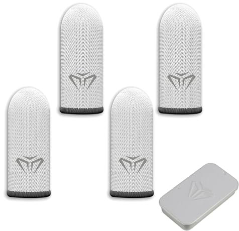 Anrbb Lot de 4 manchons pour doigts de jeu mobiles - Respirantes - Anti-transpiration - Anti-séchage - Ultra sensibles - Antidérapantes et résistantes à la transpiration pour un contrôle précis