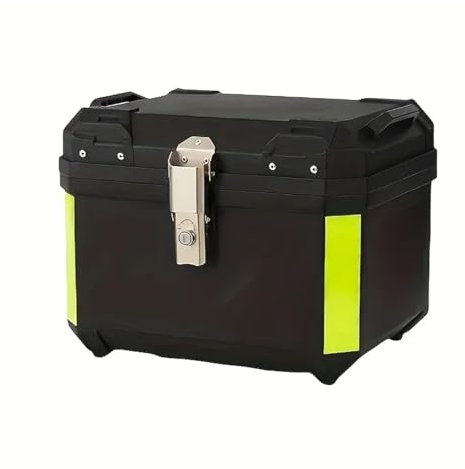 Moto Selle Bagagli Bauletto Per Moto Da 45 Litri Bauletto Universale Per Moto Con Sistema Di Sicurezza Con Kit Di Installazione E Piastra Base (NERO) Motociclo Borse Serbatoio