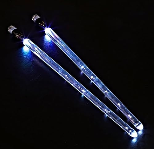 trumpinnar 1 par LED-lampor med 15 färger och USB-laddning med strömbrytare, färgglad trumhammare for scenframträdande, azz