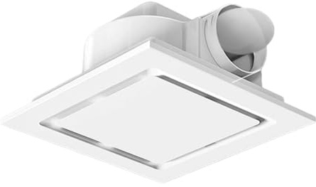 MagiDeal Ventilatore di scarico per bagno, apertura di montaggio da 10 pollici, silenzioso, bianco, con valvola di non ritorno automatica per WC, doccia, hotel