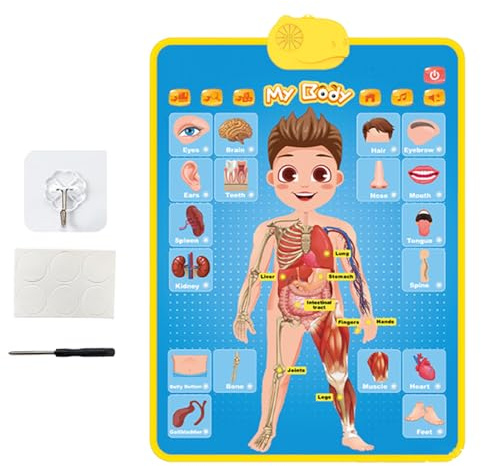 Tyinerc Poster Educativi per Bambino | Poster Elettronica Interattiva Parlando - Lavagna Da Parete per Forniture Scuola Istruzione a