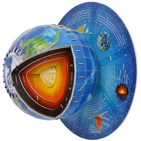 Modelo de estructura de la tierra de interactivo, herramienta de enseñanza de geología de fácil montaje para estudiantes, profesores, estudio de geografía, enseñanza de geografía