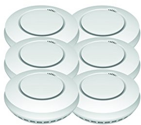Aktion-Jeising GS559A 6er Set Funkrauchmelder - Hitzemelder/Brandmelder/Feuermelder