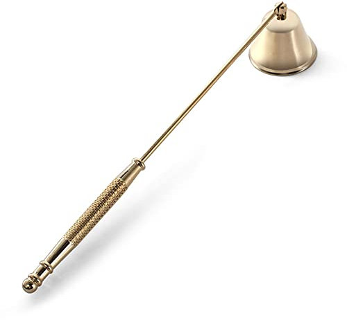 Anawakia Éteignoir à bougie en acier inoxydable - Avec poignée - Pour bougies et éteignoir - Doré